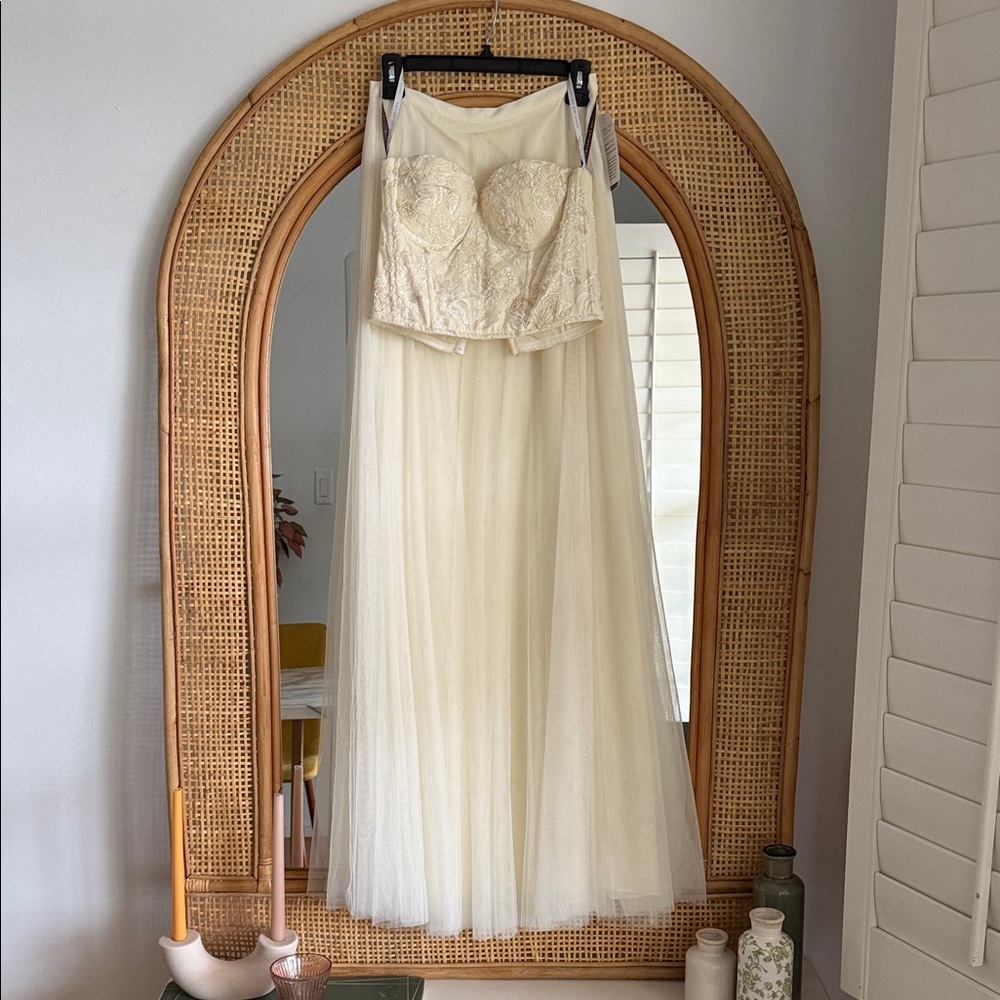 Jenny Yoo BHLDN Two Piece Bustier Gown